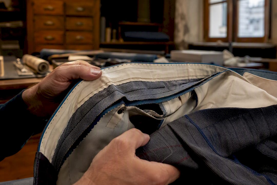 What a Waistband Curtain Does Inside Bespoke Trousers