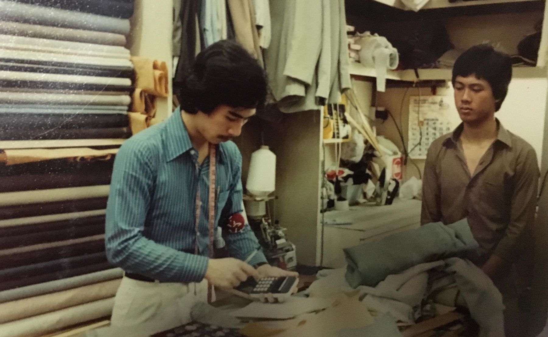 Richard Fan and a colleague in the original Ron & Rich workroom